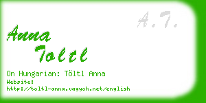 anna toltl business card